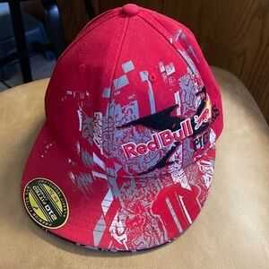 Red Bull Fighters Baseball Cap Premium Fitted 210 In Red Limited Edition